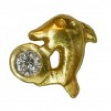 Zahnschmuck Twinkles Delfin Gold mit Diamant 0.02ct